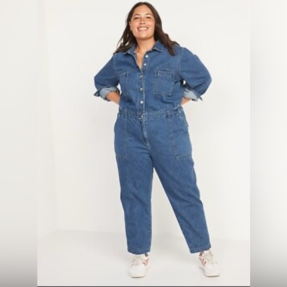 Old navy-Gap denim jumpsuit 4X Jumpsuit - Picture 1 of 5